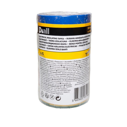 Diall PVC-isolationstape 19 mm x 10 m mix 5 stk.