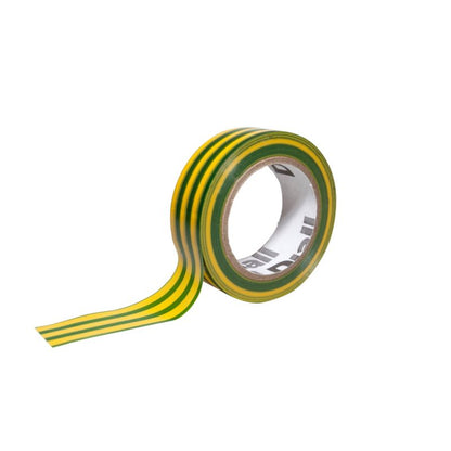 Diall PVC-isolationstape 19 mm x 10 m gul-grøn