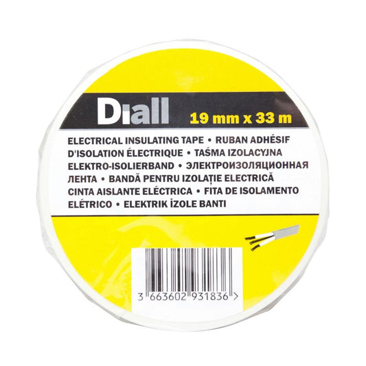 Diall PVC-isolationstape 19 mm x 33 m hvid