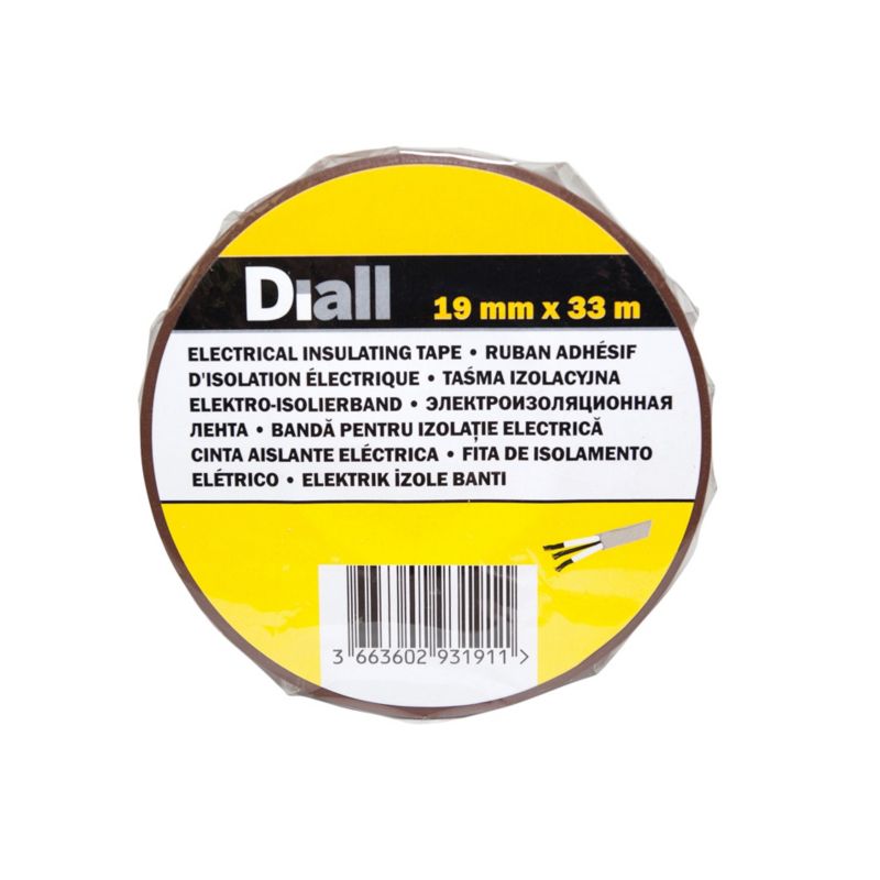 Diall PVC-isolationstape 19 mm x 33 m brun