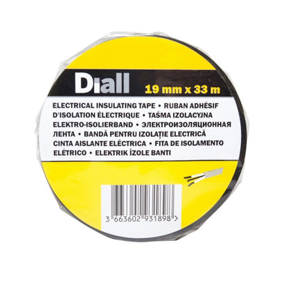 Diall PVC-isolationstape 19 mm x 33 m sort
