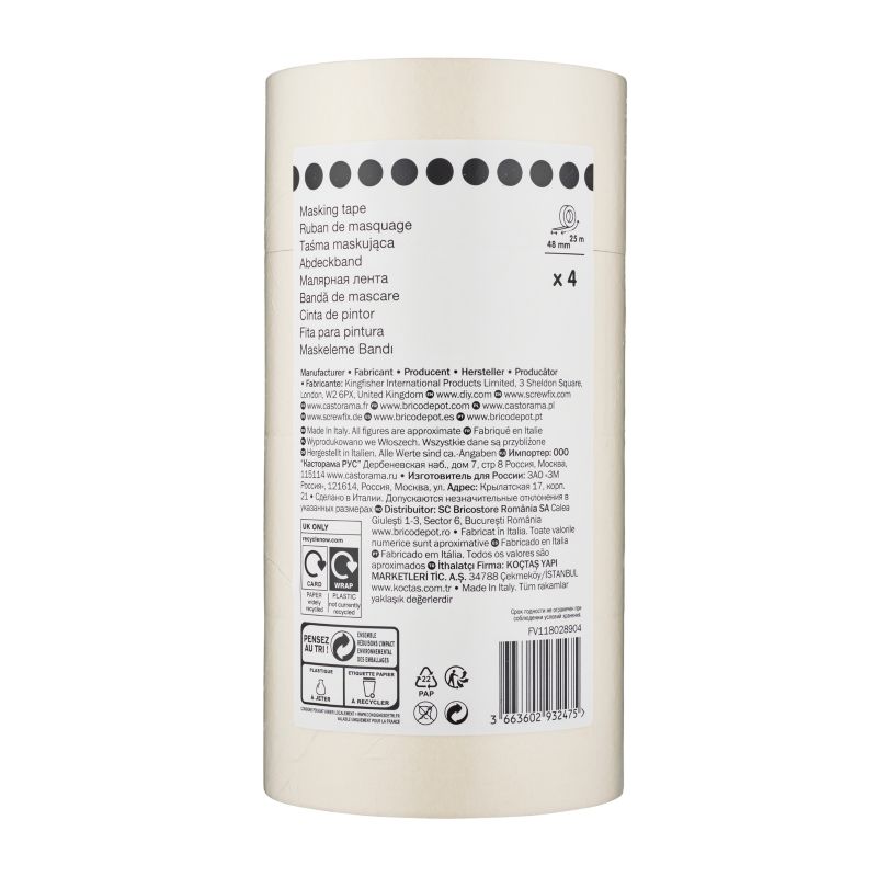 Malertape 48 mm x 25 m, 4 stk.