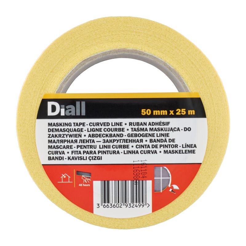 Diall malertape til ujævne overflader 50 mm x 25 m