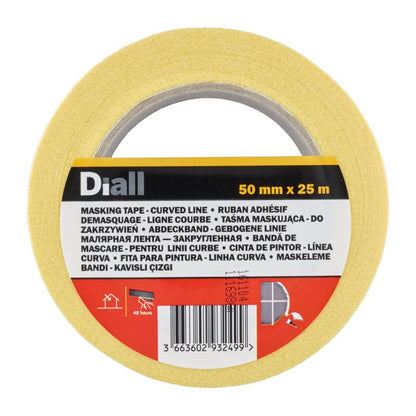 Diall malertape til ujævne overflader 50 mm x 25 m