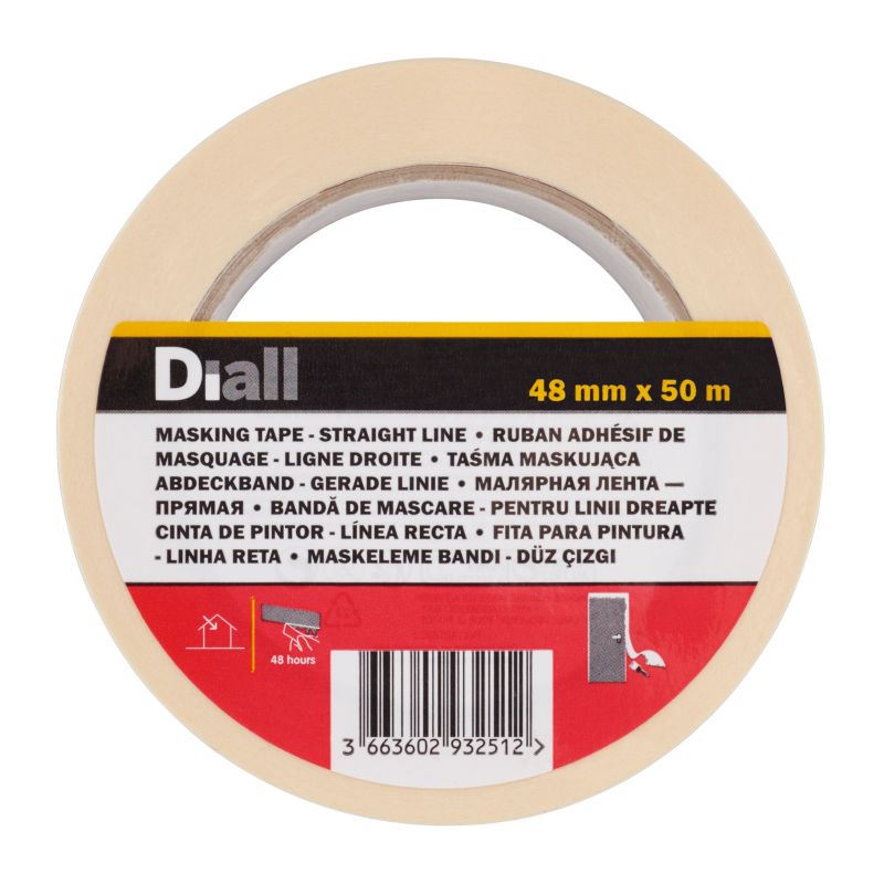 Diall malertape til lige linjer 48 mm x 50 m