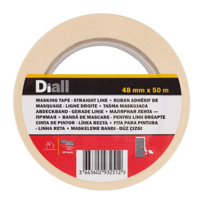 Diall malertape til lige linjer 48 mm x 50 m