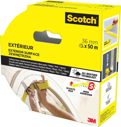 Scotchblue udendørs malertape 36 mm x 50 m