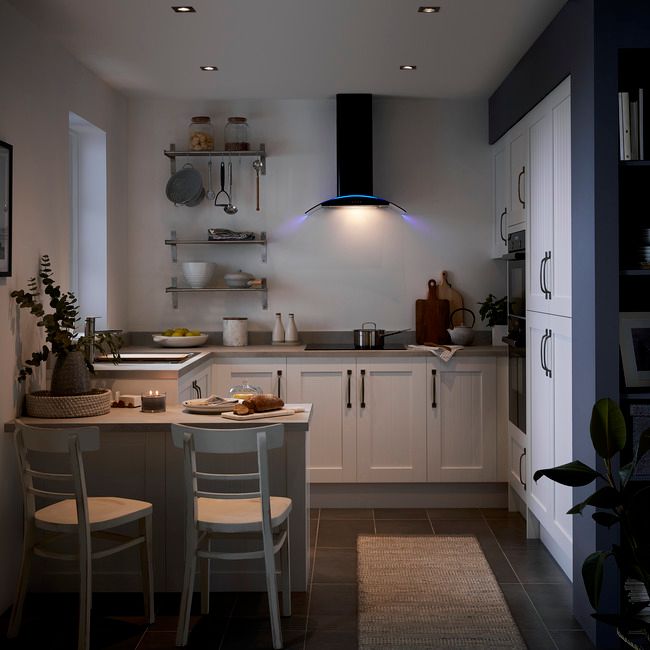 GoodHome Alpinia hvid kantbånd