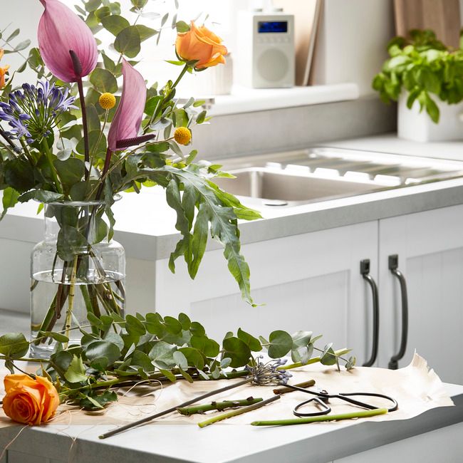 GoodHome Alpinia hvid kantbånd