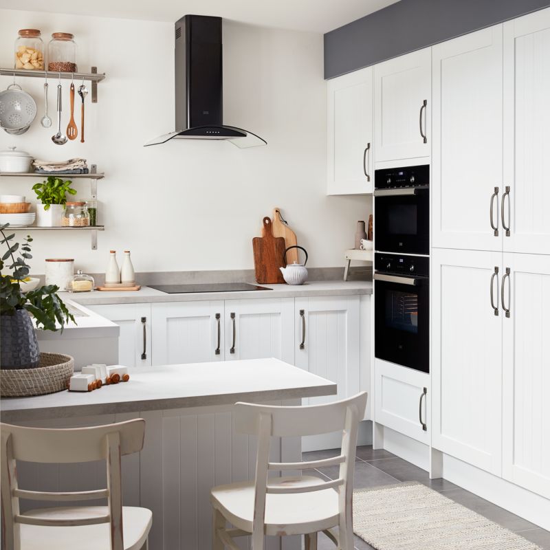 GoodHome Alpinia hvid kantbånd