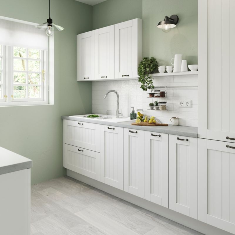 GoodHome Alpinia hvid kantbånd