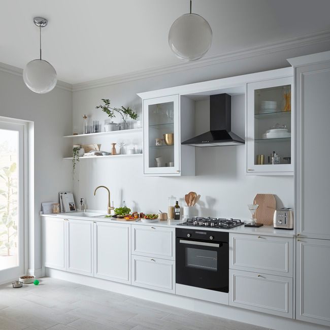 GoodHome Artemisia 3A shaker hvid kantbånd