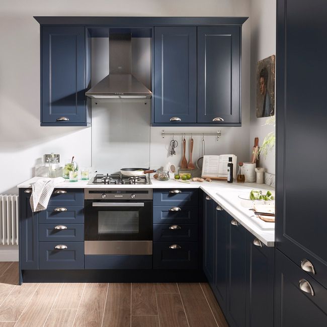 GoodHome Artemisia kantbånd midnight blue / Stevia blue mat