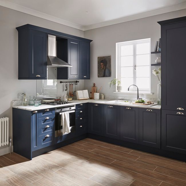 GoodHome Artemisia kantbånd midnight blue / Stevia blue mat