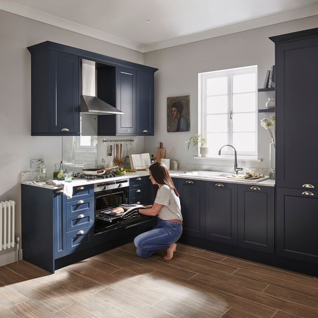 GoodHome Artemisia kantbånd midnight blue / Stevia blue mat