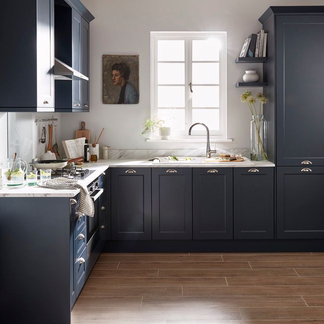 GoodHome Artemisia kantbånd midnight blue / Stevia blue mat