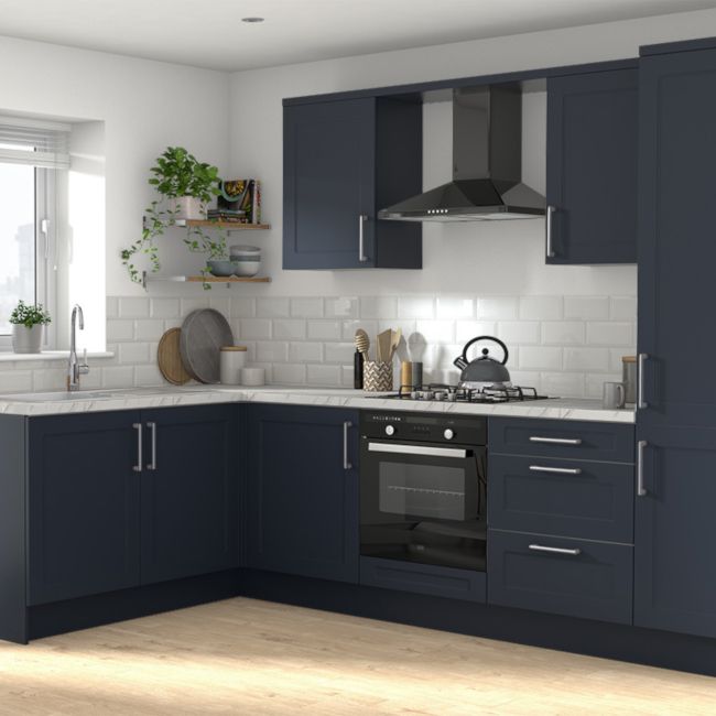 GoodHome Artemisia kantbånd midnight blue / Stevia blue mat