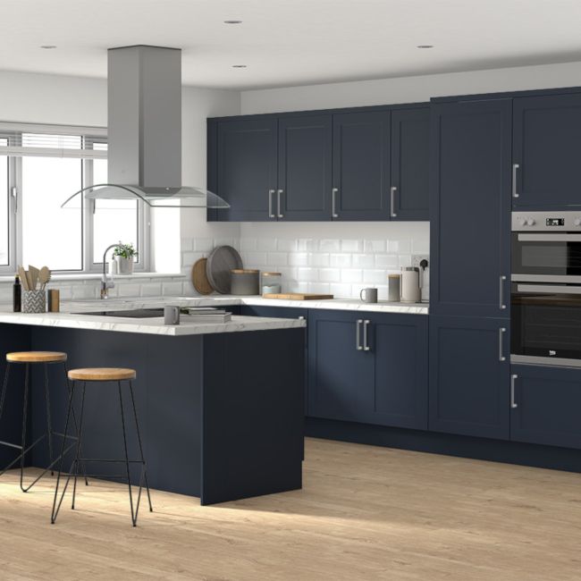 GoodHome Artemisia kantbånd midnight blue / Stevia blue mat