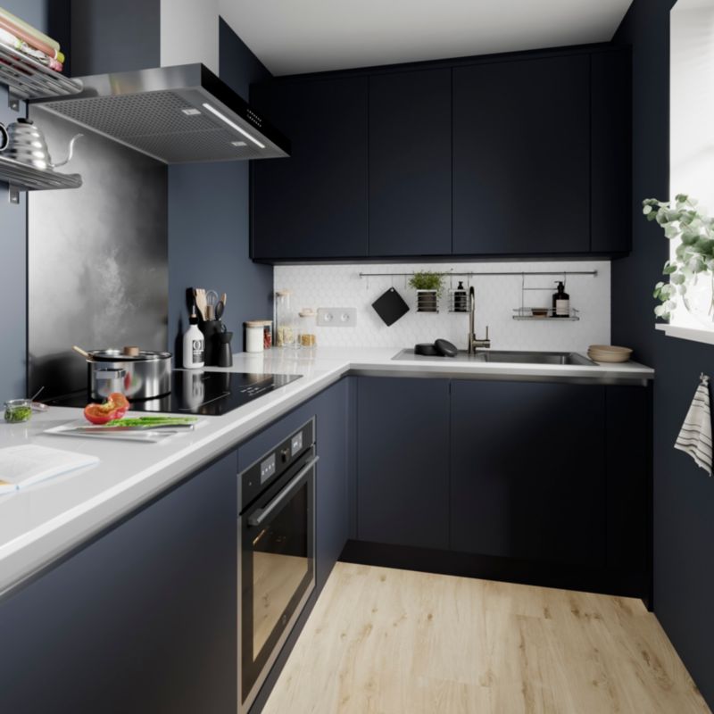 GoodHome Artemisia kantbånd midnight blue / Stevia blue mat