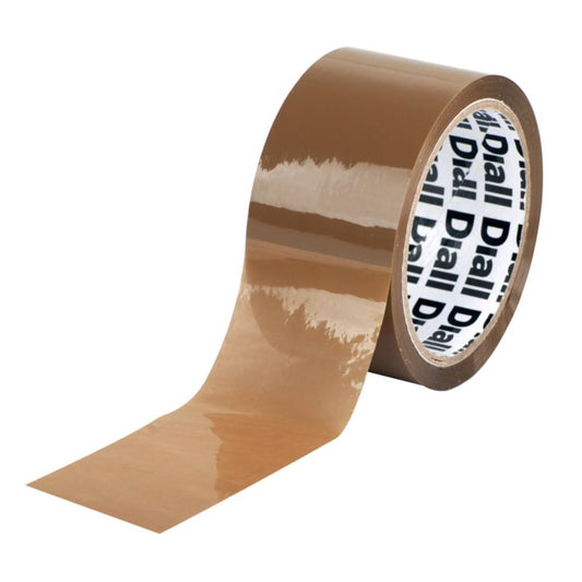 Diall pakningstape 50 mm x 100 m brun