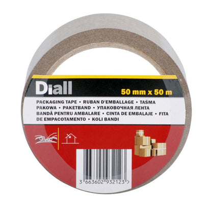 Diall Easy Tear pakke- og lukketape 50 mm x 50 m brun