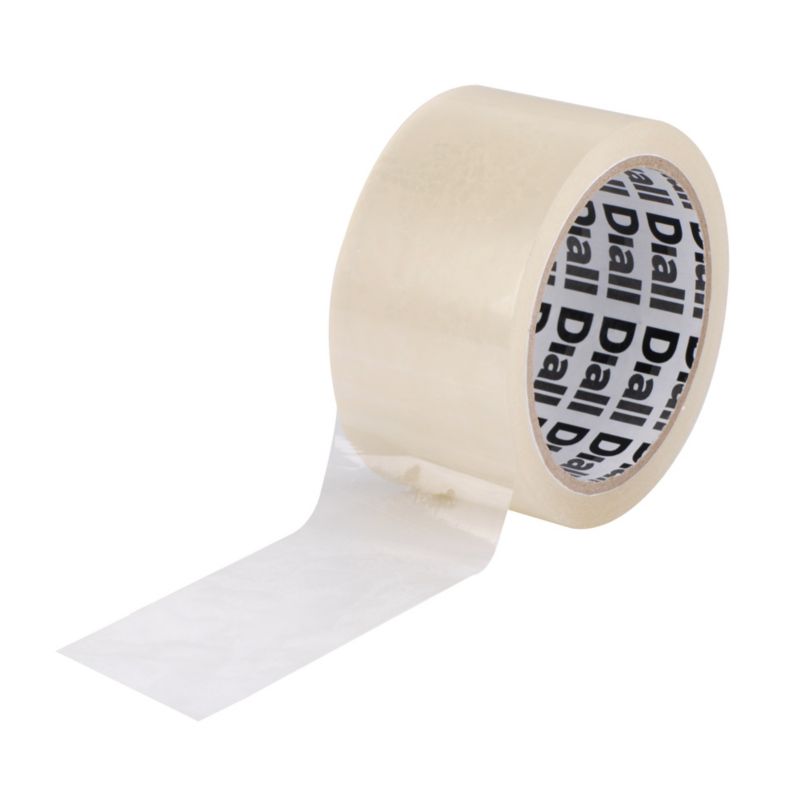 Diall Easy Tear pakke- og tape 50 mm x 50 m transparent