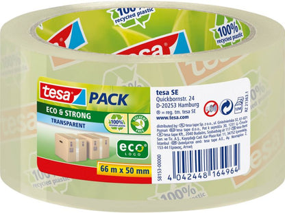 Tesa Eco pakke tape 66 m x 50 mm transparent