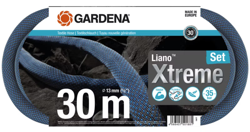 Tekstilhaveslange Liano Xtreme 30 m Sæt