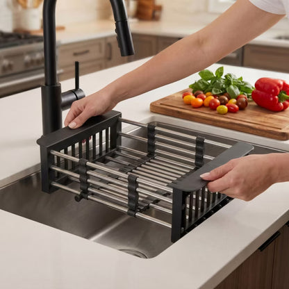 Teleskopisk Opvaskebakke P14487 9x47x22,5 cm Sort