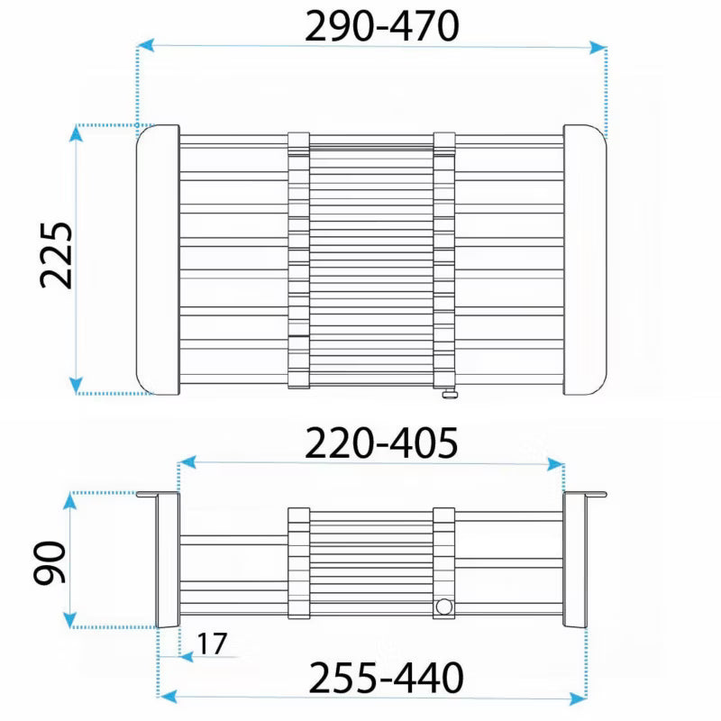 Teleskopisk Opvaskebakke P14487 9x47x22,5 cm Sort