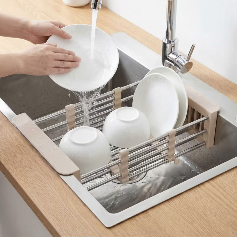 Teleskopisk Opvaskebakke P14487B 9x47 cm Beige