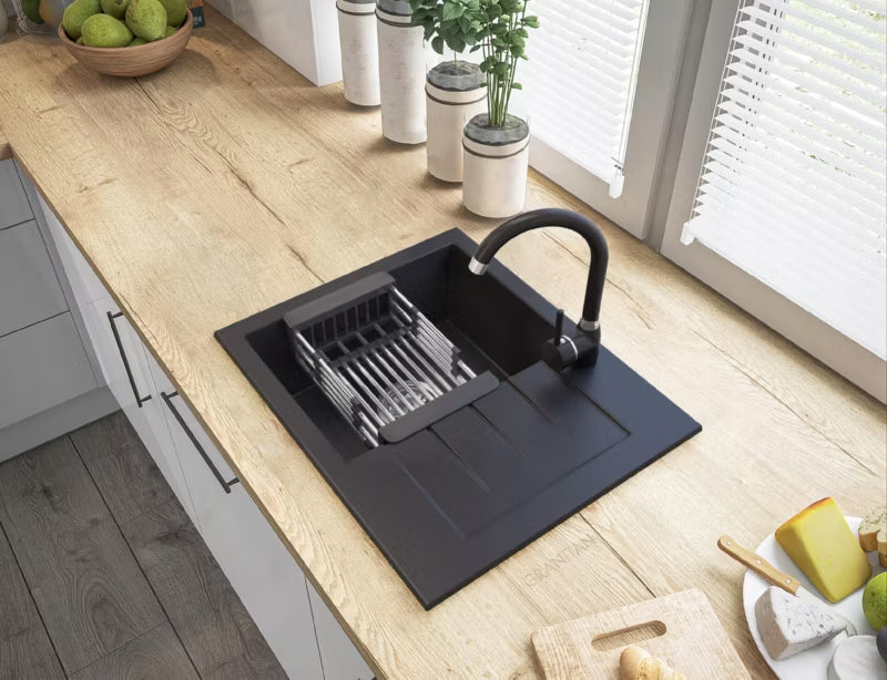 Teleskopisk Opvaskebakke til Vask 29-41,5 cm Sort