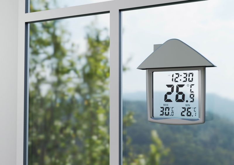 Elektronisk vinduestermometer Terdens transparent