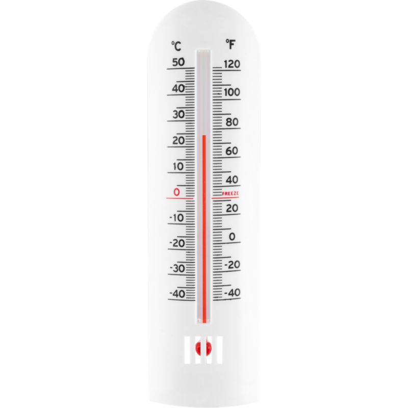 Universelt analogt rumtermostat 16 cm i hvid