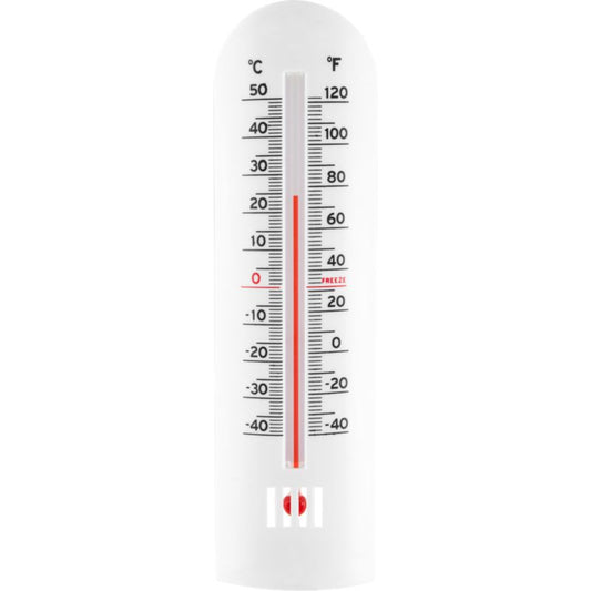 Universelt analogt rumtermostat 16 cm i hvid