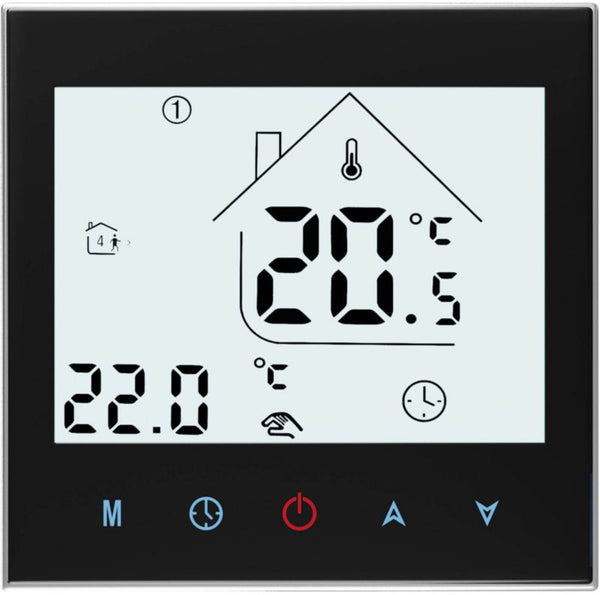 Programmerbar Termostat HD-T1000.B Sort med Touchpanel