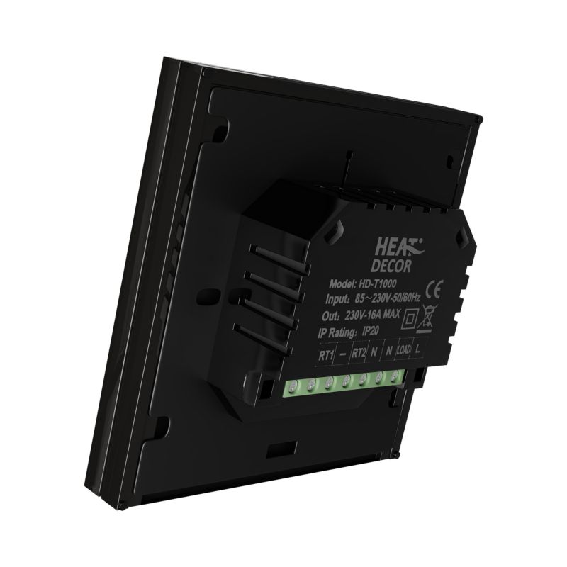 Programmerbar Termostat HD-T1000.B Sort med Touchpanel