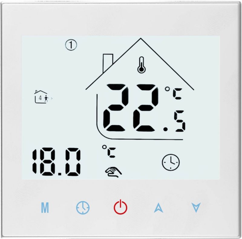 Programmerbar Termostat HD-T1000.W Hvid LCD Touch