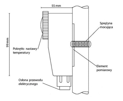 Rørtermostat BRC 20-90°C Udvendig Indstilling
