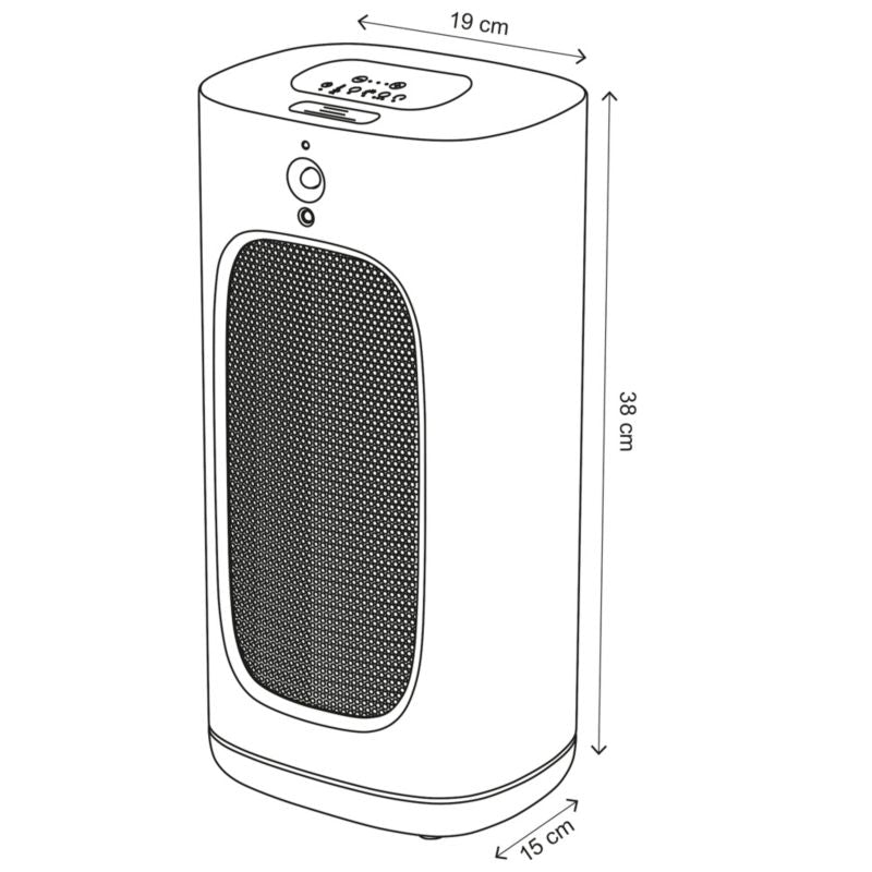 Oscillerende varmeblæser 2400 W