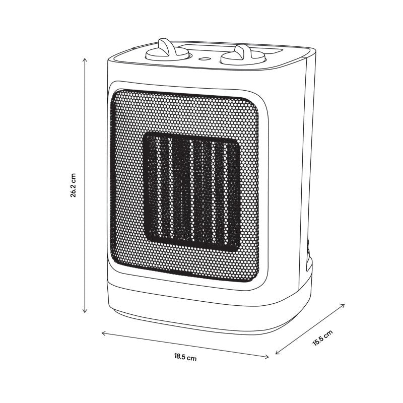 Oscillerende varmeblæser GoodHome PTC 2000 W
