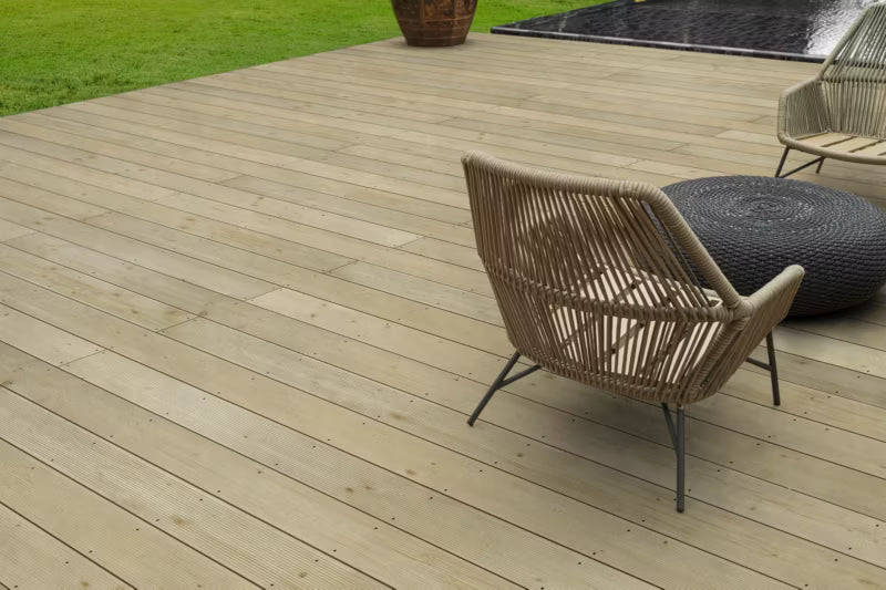 Terrassebræt Gran 24x145x2500 mm Natur