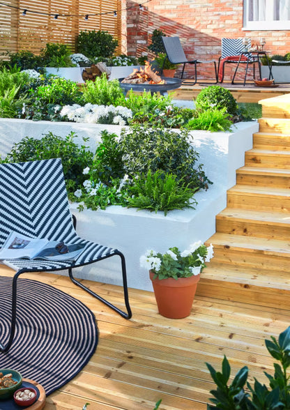 Terrassebræt Gran 24x145x2500 mm Natur