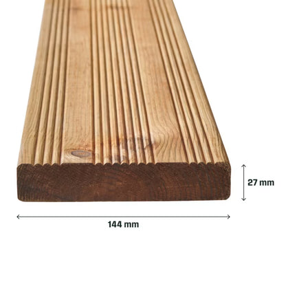 Terrassebræt Lemhi 2,7x14,4x240 cm Brun