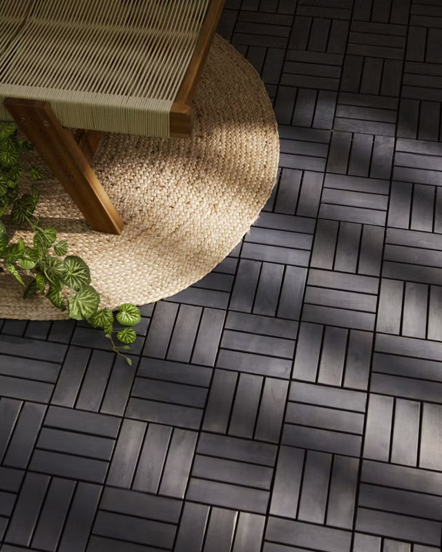 Terrasseflise Acerenza 30x30 cm Grå Akacietræ 0,9 m²