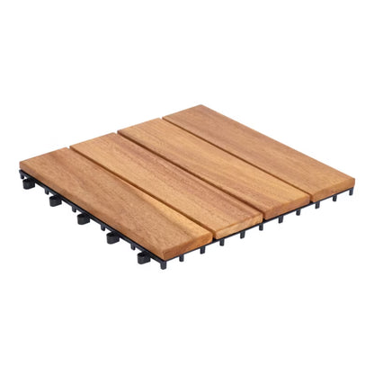 Terrasseflise Floro 30x30 cm Akacie 4 Stk.