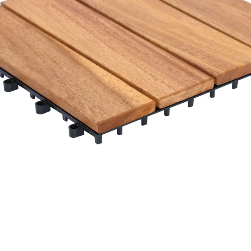 Terrasseflise Floro 30x30 cm Akacie 4 Stk.