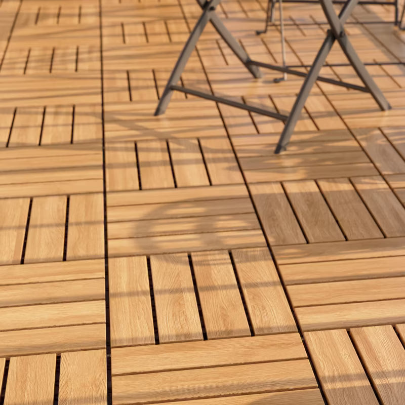Terrasseflise Floro 30x30 cm Akacie 4 Stk.