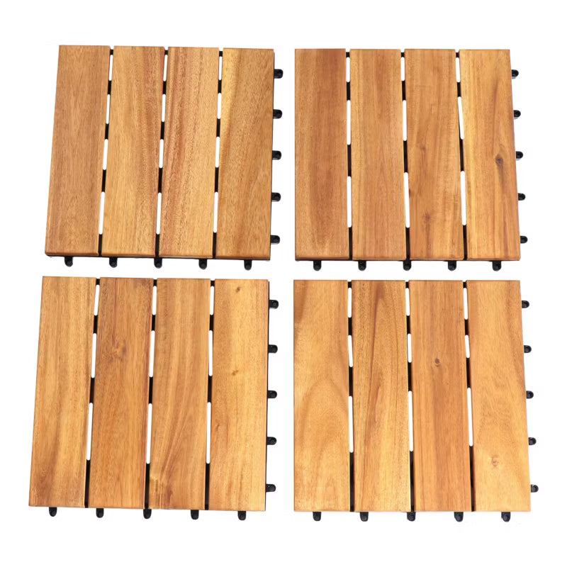 Terrasseflise Floro 30x30 cm Akacie 4 Stk.