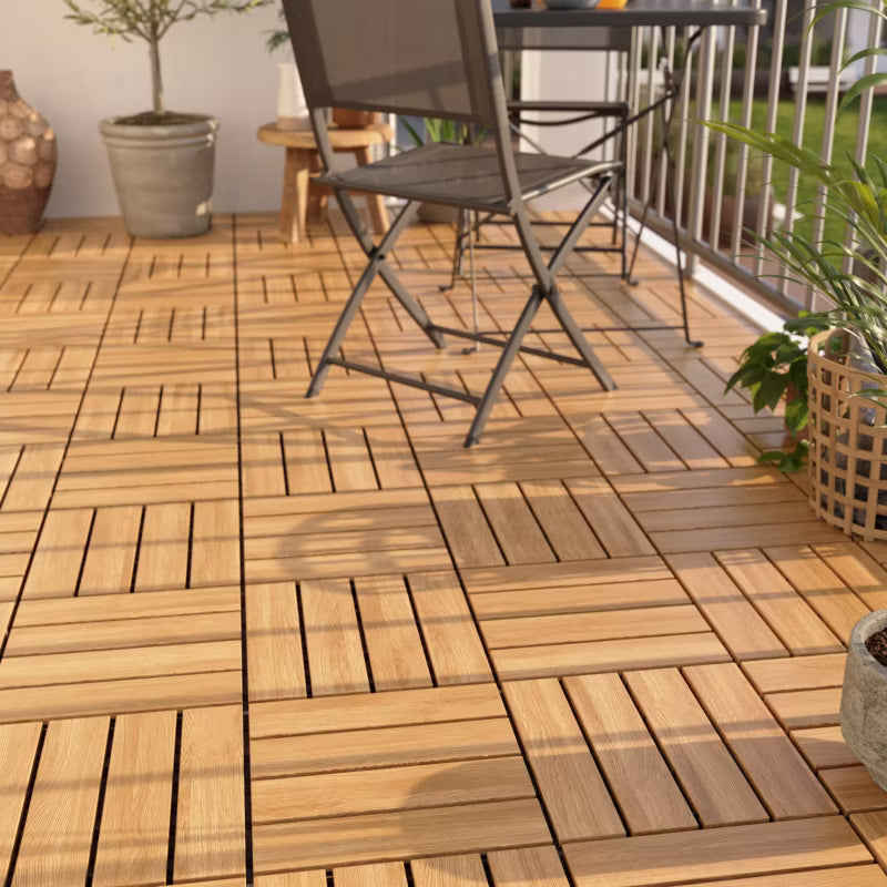 Terrasseflise Floro 30x30 cm Akacie 4 Stk.
